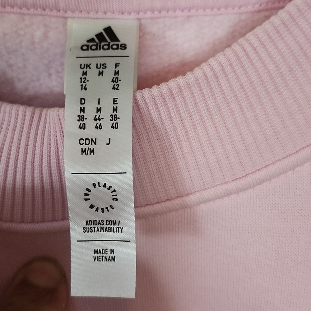 Adidas Light Pink Crewneck with White Accents - Picture 6 of 11